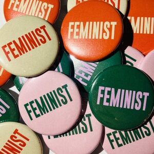 Set of Four 15." FEMINIST Pins